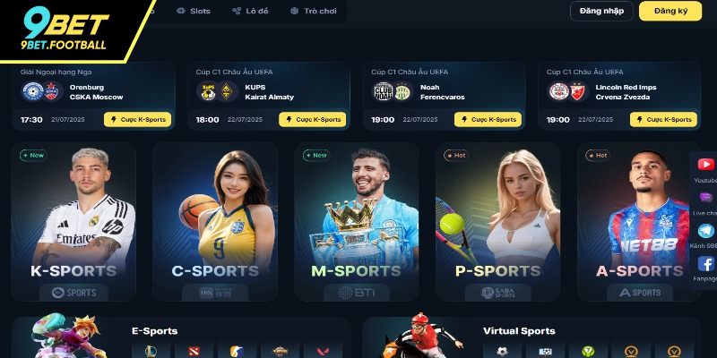 Tổng quan về sảnh thể thao 9BET